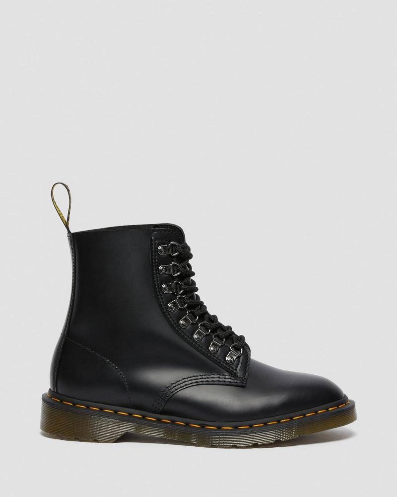 Dr Martens 1460 Pascal Verso Smooth Læder Snørestøvler Dame Sort | DK 190TCE